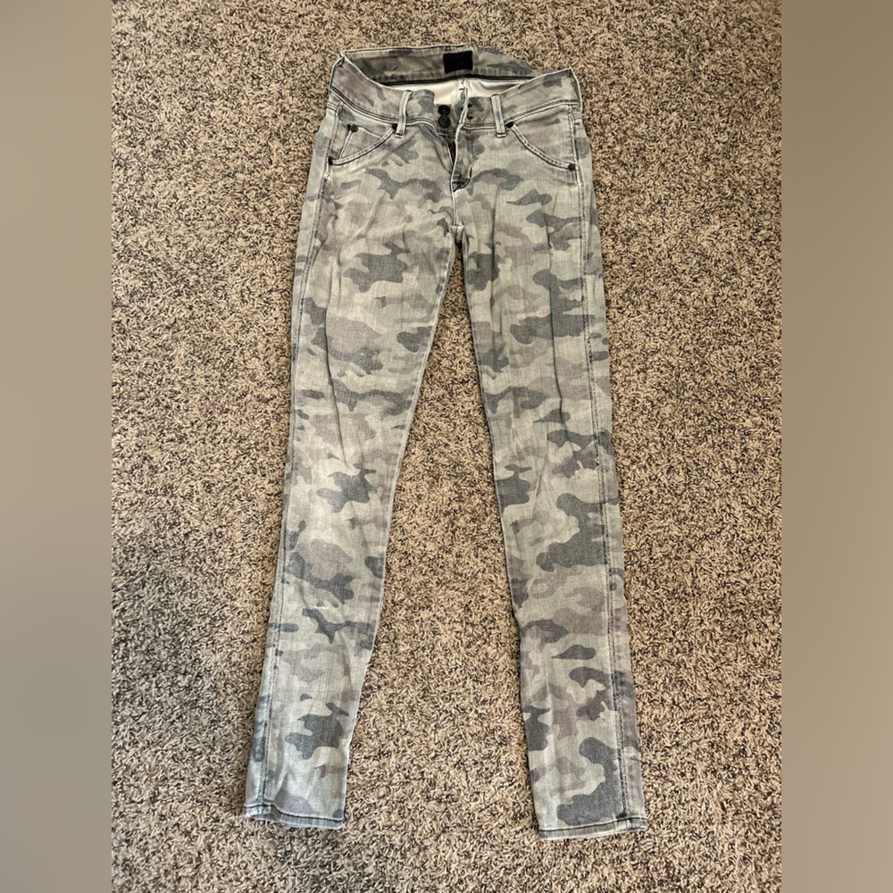 Hudson Jeans Gray Camo Skinny Jeans